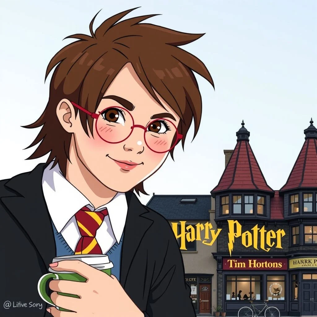harry potter tim hortons illustration