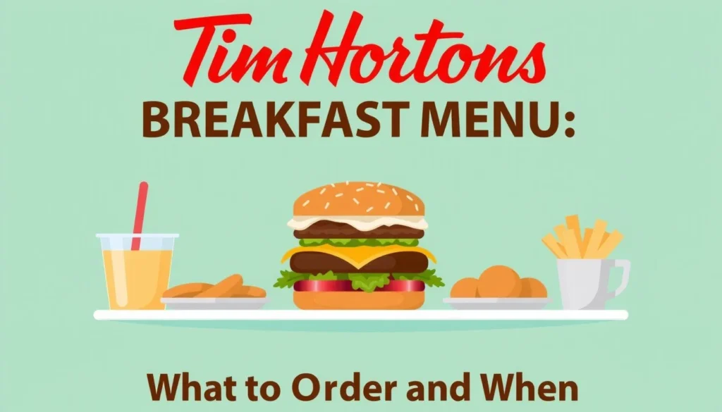 Tim Hortons menu Breakfast — Tim Hortons Breakfast Menu: What to Order and When