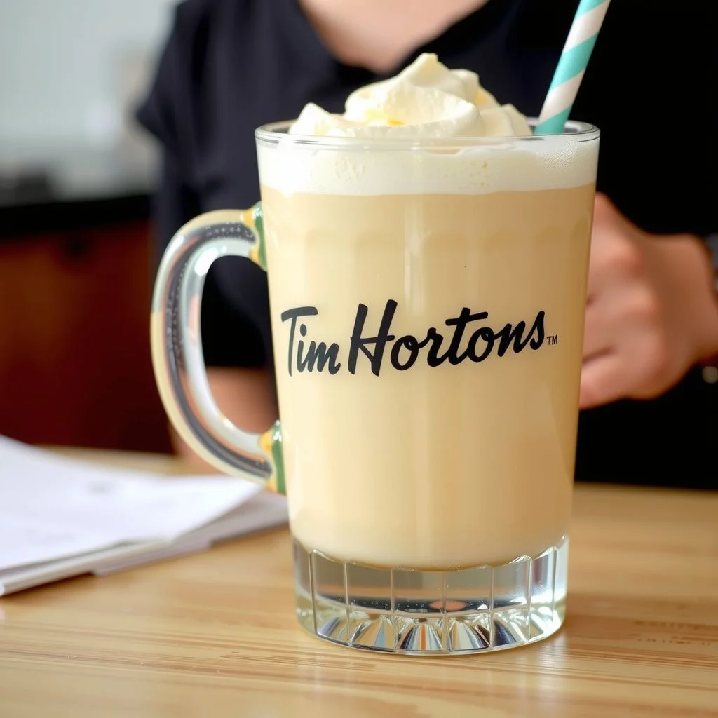 Tim hortons menu drinks illustration