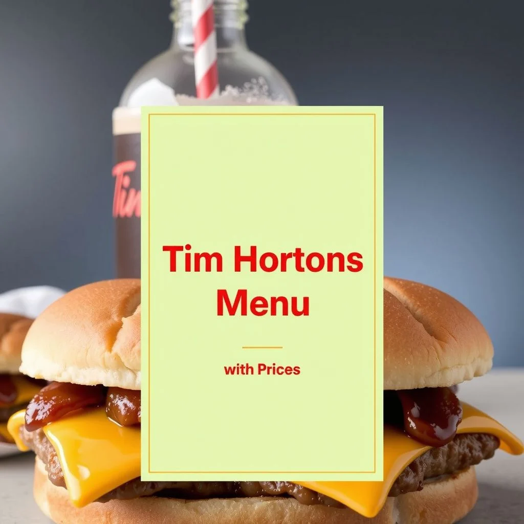 Tim Hortons menu with prices illustration
